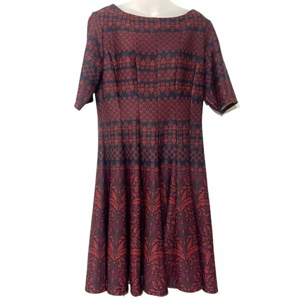Julian Taylor fit and flare dress ponte 16 EUC